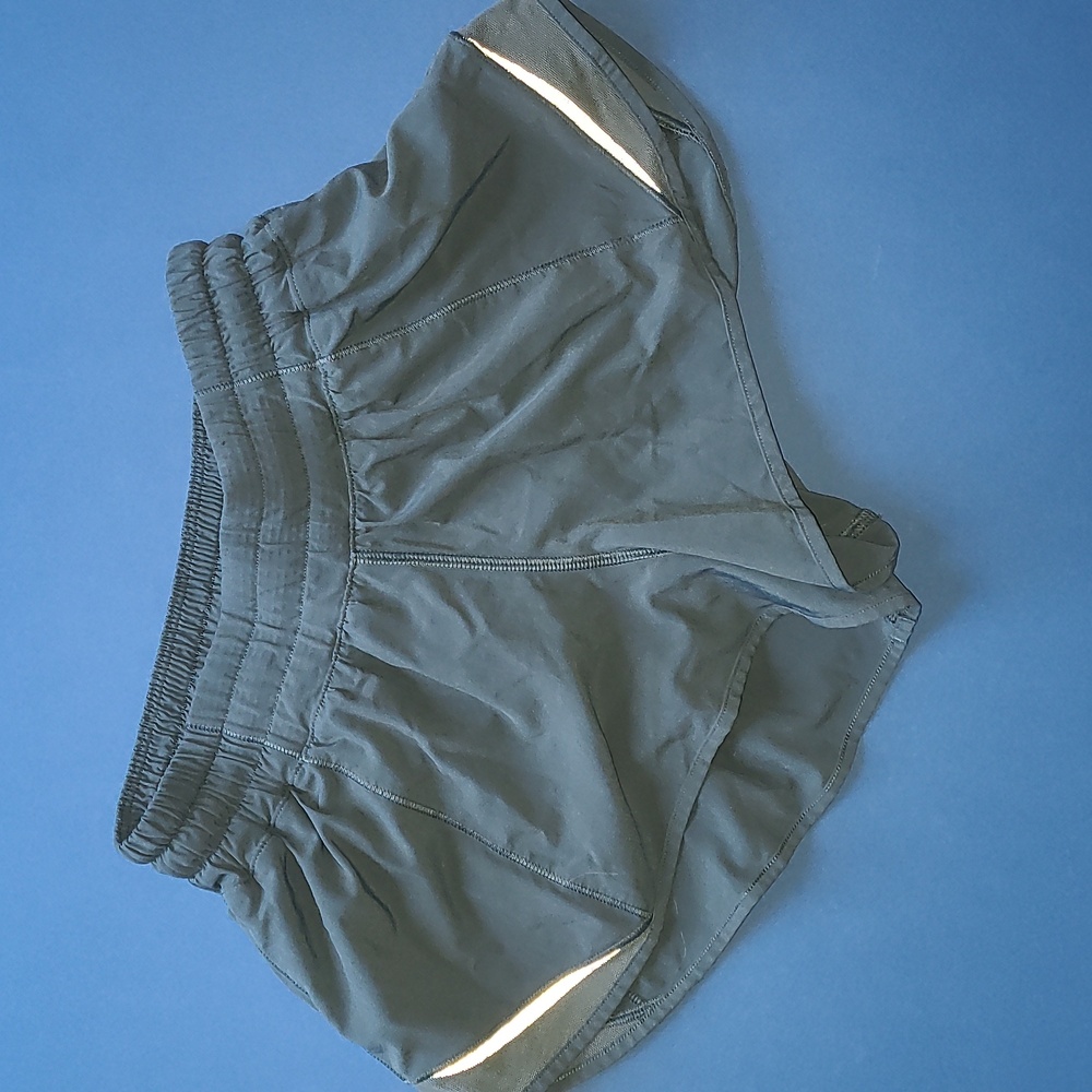 Lululemon Running Shorts Army Green Woman Sz 4
